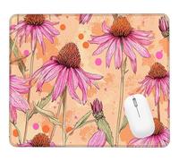 Wxuaixnn Flowers Gaming Small Mouse Pad, 28x20cm Square Computer Mouse Pad, Portable Small Mouses Mat with Non-Slip Rubber, Washable Stitched Edge, for Gaming Office Worki and Home. WH-4651