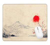 Wxuaixnn Japanese Style Square Gaming Mouse Pad, 27x21cm Portable Small Computer Mouse Pad, Mousepad for Desk with Non-Slip Rubber Base, Smooth Glide Fabric Surface for Office Gaming Laptop. WH-4814