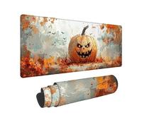 Wxuaixnn Large Mouse Mat 100x50cm with Stitched Edges & Non-Slip Base, Halloween Gaming Mouse Pad, Plus Waterproof Mouse Mat & Durable XXL Mouse Pad Orange Color for PC Gamer, Office or Home -10485