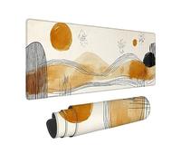 Wxuaixnn Large Mouse Mat 100x50cm with Stitched Edges & Non-Slip Base, Simple Gaming Mouse Pad, Plus Waterproof Mouse Mat & Durable XXL Mouse Pad Beige for PC Gamer, Office or Home -10419
