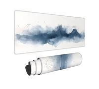 Wxuaixnn Large Mouse Mat 100x50cm with Stitched Edges & Non-Slip Base, Simple Gaming Mouse Pad, Plus Waterproof Mouse Mat & Durable XXL Mouse Pad White for PC Gamer, Office or Home -10213