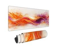 Wxuaixnn Large Mouse Mat 100x50cm with Stitched Edges & Non-Slip Base, Simple Gaming Mouse Pad, Plus Waterproof Mouse Mat & Durable XXL Mouse Pad Beige for PC Gamer, Office or Home -10607