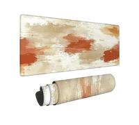 Wxuaixnn Large Mouse Mat 100x50cm with Stitched Edges & Non-Slip Base, Simple Gaming Mouse Pad, Plus Waterproof Mouse Mat & Durable XXL Mouse Pad Beige for PC Gamer, Office or Home -10509