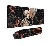 Wxuaixnn Large Mouse Mat 160x80cm with Stitched Edges & Non-Slip Base, Skeleton Gaming Mouse Pad, Plus Waterproof Mouse Mat & Durable XXL Mouse Pad Black for PC Gamer, Office or Home -10983