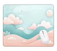 Wxuaixnn Simple Square Gaming Mouse Pad, 24x20cm Portable Small Computer Mouse Pad, Mousepad for Desk with Non-Slip Rubber Base, Smooth Glide Fabric Surface for Office Gaming Laptop. WH-4926