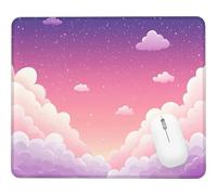 Wxuaixnn Starry Sky Square Gaming Mouse Pad, 23x18cm Portable Small Computer Mouse Pad, Mousepad for Desk with Non-Slip Rubber Base, Smooth Glide Fabric Surface for Office Gaming Laptop. WH-6036