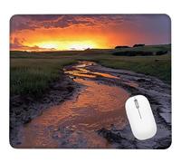Wxuaixnn Sunset Gaming Small Mouse Pad, 24x20cm Square Computer Mouse Pad, Portable Small Mouses Mat with Non-Slip Rubber, Washable Stitched Edge, for Gaming Office Worki and Home. WH-6023