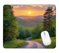 Wxuaixnn Sunset Gaming Small Mouse Pad, 30x25cm Square Computer Mouse Pad, Portable Small Mouses Mat with Non-Slip Rubber, Washable Stitched Edge, for Gaming Office Worki and Home. WH-6359