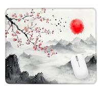 Wxuaixnn Sunset Square Gaming Mouse Pad, 27x21cm Portable Small Computer Mouse Pad, Mousepad for Desk with Non-Slip Rubber Base, Smooth Glide Fabric Surface for Office Gaming Laptop. WH-6392