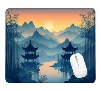 Wxuaixnn Sunset Square Gaming Mouse Pad, 27x21cm Portable Small Computer Mouse Pad, Mousepad for Desk with Non-Slip Rubber Base, Smooth Glide Fabric Surface for Office Gaming Laptop. WH-6134