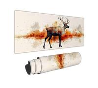 Wxuaixnn XXL Animals Gaming Mouse Mat 160x80cm with Stitched Edges & Non-Slip Base, Plus Waterproof Mouse Pad & Durable Smooth Mouse Pad, Large Mouse Mat Beige for PC Gamer, Office or Home -10684