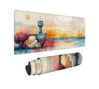 Wxuaixnn XXL Boat Gaming Mouse Mat 100x50cm with Stitched Edges & Non-Slip Base, Plus Waterproof Mouse Pad & Durable Smooth Mouse Pad, Large Mouse Mat Multicolor for PC Gamer, Office or Home -9340