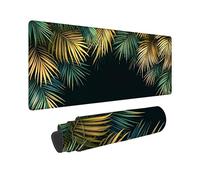 Wxuaixnn XXL Plant Gaming Mouse Mat 160x80cm with Stitched Edges & Non-Slip Base, Plus Waterproof Mouse Pad & Durable Smooth Mouse Pad, Large Mouse Mat Black for PC Gamer, Office or Home -10992