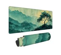 Wxuaixnn XXL Plant Gaming Mouse Mat 160x80cm with Stitched Edges & Non-Slip Base, Plus Waterproof Mouse Pad & Durable Smooth Mouse Pad, Large Mouse Mat Green for PC Gamer, Office or Home -9698