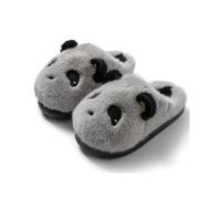 WxuuLTGJR Slippers Panda Women Slippers Animal Slippets Cartoon Plush Sluppers House Slippers Memory Foam Slip On Bedroom Shoes Unisex(Gris,44-45)