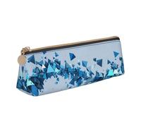 WXWJSHMGC Abstract Flying Cube Print Leather Pencil Case,Fountain Pen Case,Personalised Portable Big Capacity Study Pencil Case for Secondary School Girls Boys
