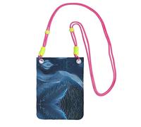 WXWJSHMGC Abstract Polygonal Space Print Mini Crossbody Phone Bag - Ladies Purse for Mobile and Smart Phones