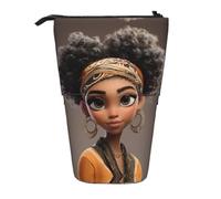 WXWJSHMGC African American Black Gir Print Pencil Telescopic Case Versatile Storage Bag,Office, and Adult Storage Box Gifts