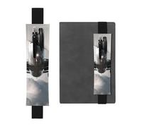 WXWJSHMGC Airplane Art Print 2pcs Adjustable Elastic Band Pen Holder Pu Leather Pen Sleeve Pouch for Hardcover Journals, Notebooks for Back to School Gift