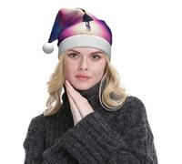WXWJSHMGC Anime Lovers Print Plush Christmas Hat Unisex Xmas Holiday Hat For Christmas New Year Festive Holiday Partyï¼ˆ2pcs