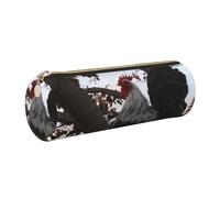 WXWJSHMGC Backyard Chickens Print Leather Pencil Case Zipper Pen Makeup Cosmetic Holder Pouch Stationery Bag for School, Work, Office