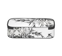 WXWJSHMGC Bamboo Tree Image Chinese Calligraphy Print Pencil Case - Cute Pencil Case with Zip Closure Large Pencil Box for Student
