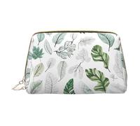 WXWJSHMGC Basil Thyme Dill & Rosemary Print Makeup Bag Portable Leather Waterproof Cosmetic Bag Clutch Makeup Brush Bag (6.7x4.3in)