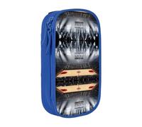 WXWJSHMGC Basketball Print Large Capacity Double Layer Pencil Case with Zipper â€“ Durable Fabric School Pouch for Pens,â€“ Ideal for Students