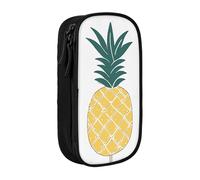 WXWJSHMGC Be A Pineapple Print Large Capacity Double Layer Pencil Case with Zipper â€“ Durable Fabric School Pouch for Pens,â€“ Ideal for Students