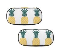 WXWJSHMGC Be A Pineapple Print Pencil Bag Large Pouch Bag with 3 Compartments Pen Case Card Coin Holder for Boys Girls School Stationery
