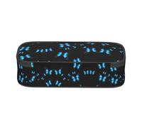 WXWJSHMGC Beautiful Blue Butterfly Print Pencil Case - Cute Pencil Case with Zip Closure Large Pencil Box for Student