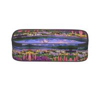 WXWJSHMGC Beautiful Flowers Mountain Print Pencil Case - Cute Pencil Case with Zip Closure Large Pencil Box for Student