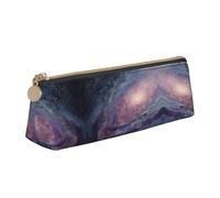 WXWJSHMGC Beautiful Galaxy Print Leather Pencil Case,Fountain Pen Case,Personalised Portable Big Capacity Study Pencil Case for Secondary School Girls Boys