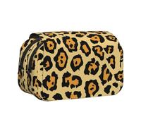 WXWJSHMGC Beautiful Leopard Print Print Pen Case Bag - Portable Double Layer Storage Pencil Bag for Child, Girls, Boys and Adults