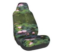 WXWJSHMGC Beautiful Lotus Flower Print Universal Auto Car Front Seat Covers Bucket Seats Auto Interior Accessories Protector Fit For Most Car(1pcs)