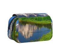 WXWJSHMGC Beautiful Scenery Print Pen Case Bag - Portable Double Layer Storage Pencil Bag for Child, Girls, Boys and Adults