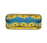 WXWJSHMGC Beautiful Sunflower Print Pencil Case - Cute Pencil Case with Zip Closure Large Pencil Box for Student