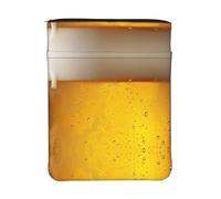 WXWJSHMGC Beer Foam Print Book Cover with Zipper,Waterproof Book Sleeve Pouch with Front Pocket, Book Protector for Paperbacks,Multifunctional Storage Bag for Hardcovers