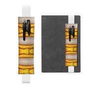 WXWJSHMGC Beer Wallpaper Print 2pcs Adjustable Elastic Band Pen Holder Pu Leather Pen Sleeve Pouch for Hardcover Journals, Notebooks for Back to School Gift