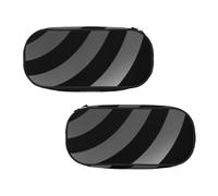 WXWJSHMGC Black and White Print Pencil Bag Large Pouch Bag with 3 Compartments Pen Case Card Coin Holder for Boys Girls School Stationery