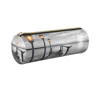 WXWJSHMGC Black White Beach Pier Print Leather Pencil Case Zipper Pen Makeup Cosmetic Holder Pouch Stationery Bag for School, Work, Office