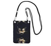 WXWJSHMGC Butterfly Wings Print Mini Crossbody Phone Bag - Ladies Purse for Mobile and Smart Phones