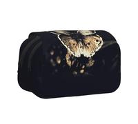 WXWJSHMGC Butterfly Wings Print Pen Case Bag - Portable Double Layer Storage Pencil Bag for Child, Girls, Boys and Adults