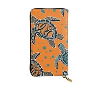 WXWJSHMGC Cartoon Sea Turtle Print Fashion Long Wallet Shopping Clutch Purse Pu Leather Handbags for Ladies,Men's Wallets