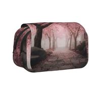 WXWJSHMGC Cherry Blossom Season Print Pen Case Bag - Portable Double Layer Storage Pencil Bag for Child, Girls, Boys and Adults