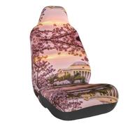 WXWJSHMGC Cherry Blossoms Print Universal Auto Car Front Seat Covers Bucket Seats Auto Interior Accessories Protector Fit For Most Car(1pcs)