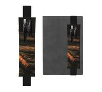 WXWJSHMGC Cigar & Whiskey Print 2pcs Adjustable Elastic Band Pen Holder Pu Leather Pen Sleeve Pouch for Hardcover Journals, Notebooks for Back to School Gift