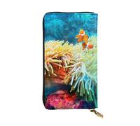 WXWJSHMGC Clown Fish Print Fashion Long Wallet Shopping Clutch Purse Pu Leather Handbags for Ladies,Men's Wallets