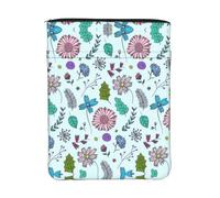 WXWJSHMGC Colored Doodle Flowers Print Book Cover with Zipper,Waterproof Book Sleeve Pouch with Front Pocket, Book Protector for Paperbacks,Multifunctional Storage Bag for Hardcovers