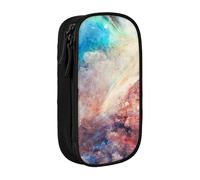 WXWJSHMGC Complex Color Print Large Capacity Double Layer Pencil Case with Zipper â€“ Durable Fabric School Pouch for Pens,â€“ Ideal for Students